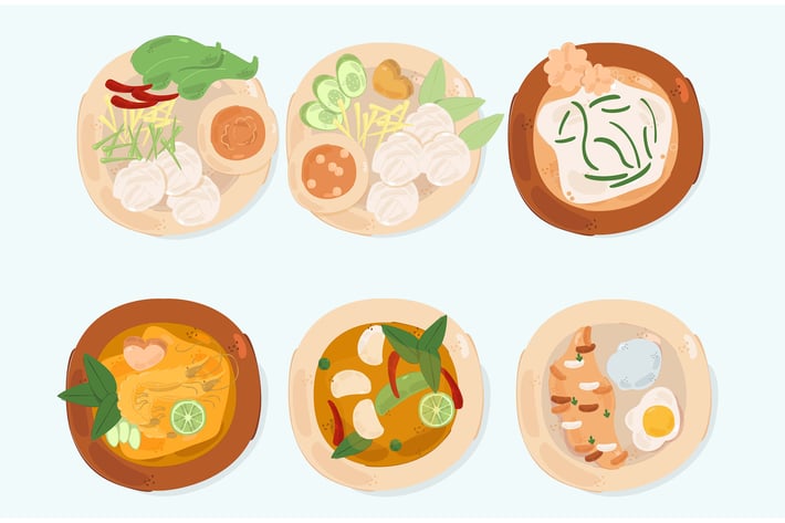 Thai Food Illustration