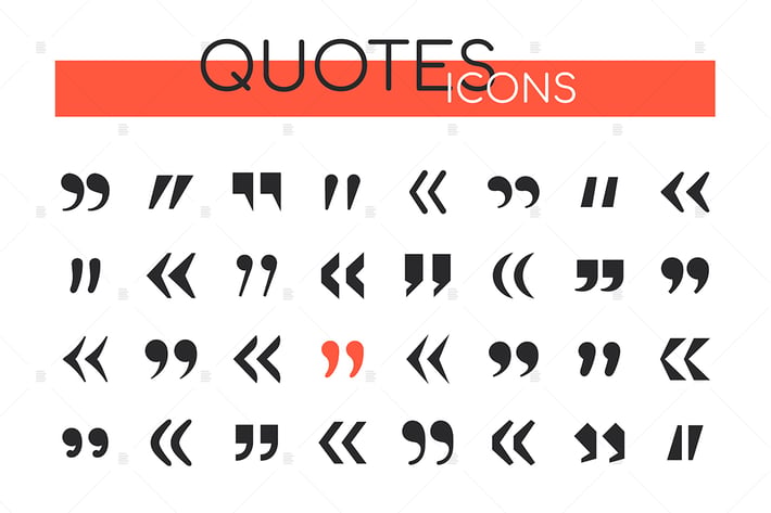 Quotes collection - set of vector web elements
