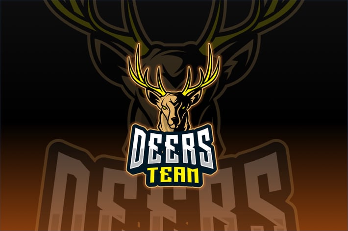 Deers Sport and Esport Logo Template