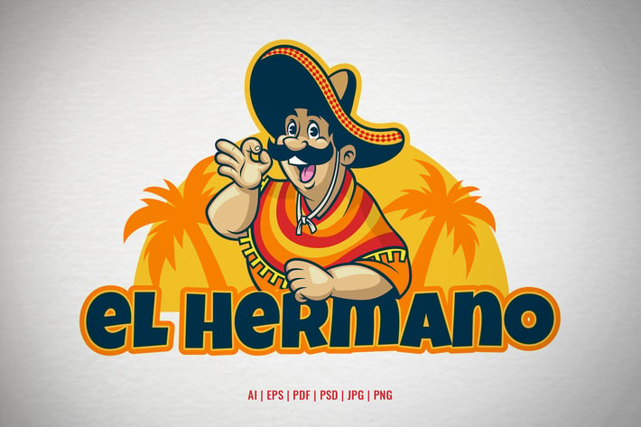 Mexican Cartoon Logo Mascot