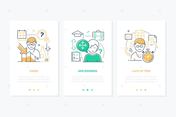 Human Psychological Problems - line web banners