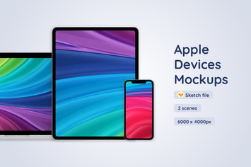 Apple Mobile Devices - 2 Sketch Mockups