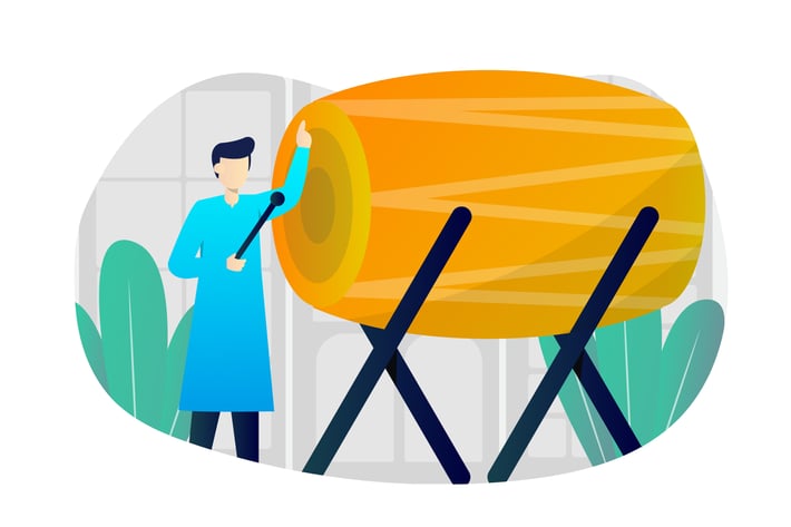 Bedug Flat Illustration