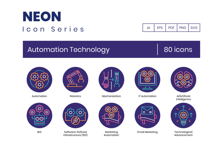 80 Automation Technology Icons