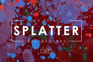 16 Paint Splatter Backgrounds Vol. 3