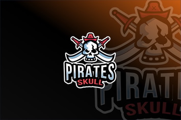 Pirates Skull Esport Logo Template