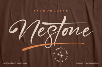 Nestone Signature Font