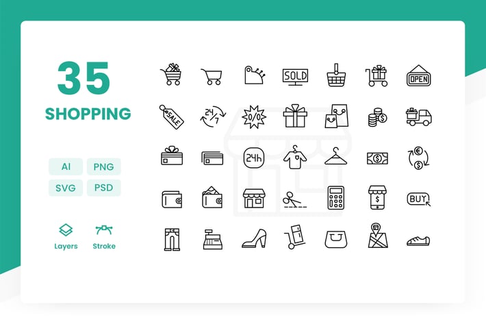 Shopping - Icons Pack