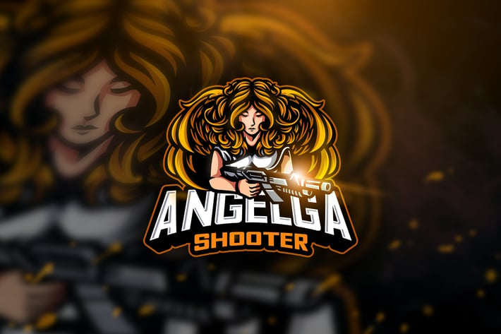 Angelga Shooter - Mascot & Esport Logo
