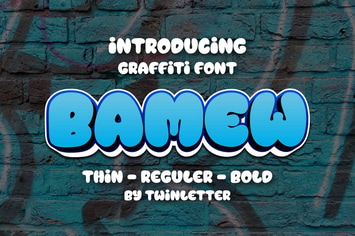 BAMEW - Display Graffiti Style Font