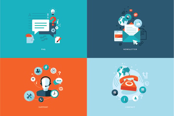 Set of Flat Design Concept Icons