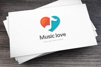 Music Love Logo Template