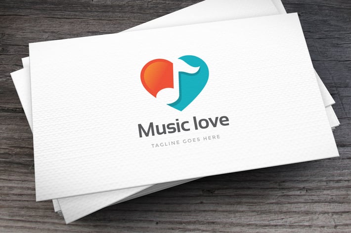 Music Love Logo Template