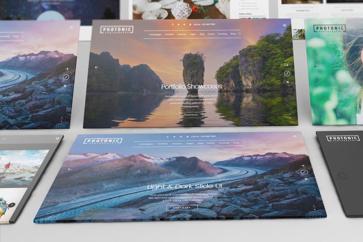 Perspective presentation Web Mockup 07