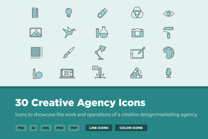 30 Creative Agency Icons