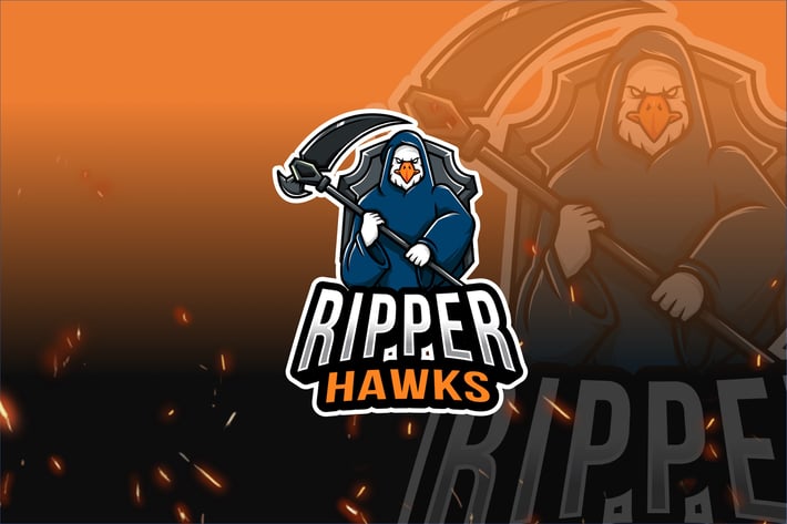 Ripper Hawks Esport Logo Template