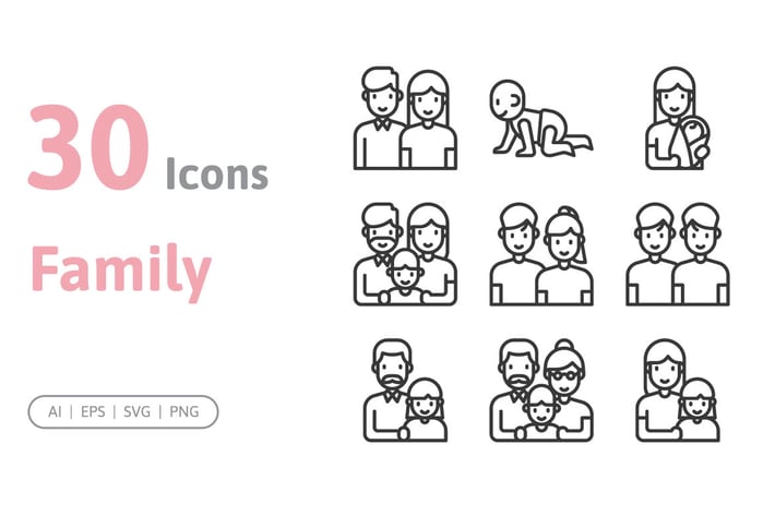 30 Family Icons