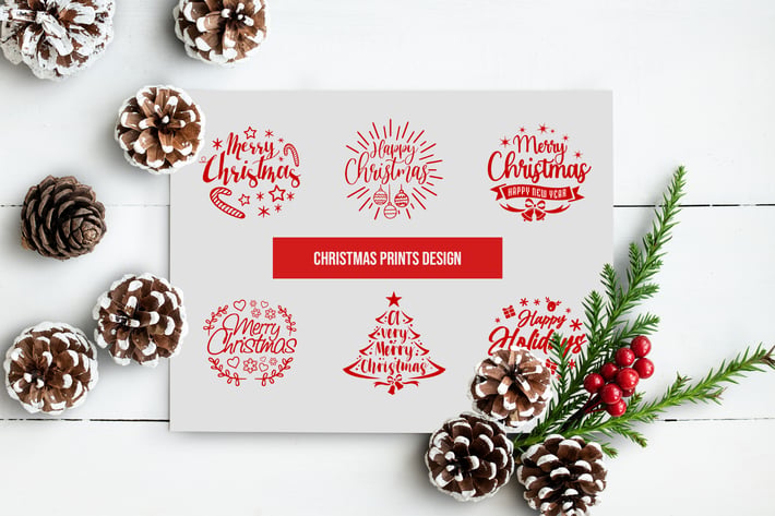 Merry Christmas Text Overlays, Christmas Word Art