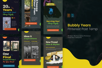 Bubbly Years | Pinterest Post Template