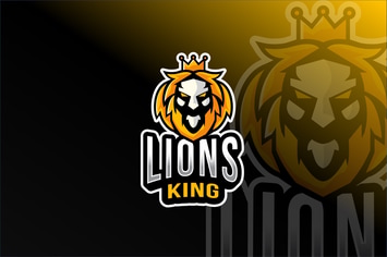 Lions King Mask Esport Logo Template