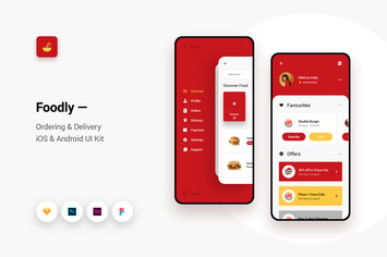 Foodly - Ordering Delivery iOS & Android UI Kit 8