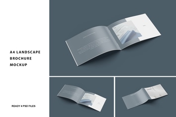 A4 Landscape Brochure Mockup