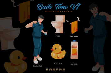 Bath Time V1 - Illustrations