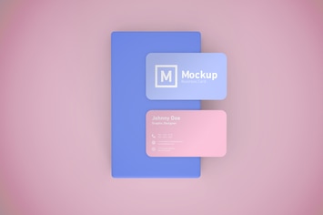 Business Card Mockup Rounded Corner 