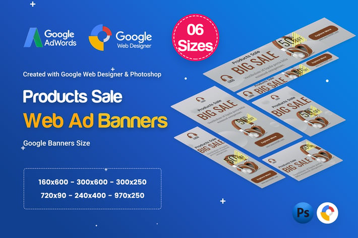 Product Sale Banners Ad D30 - Google Web Design