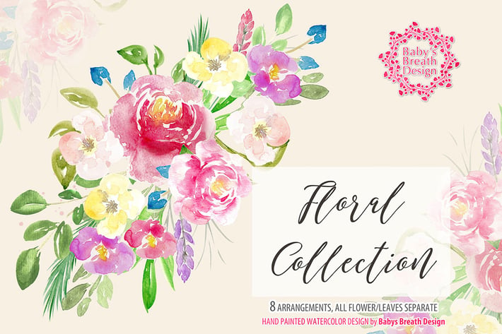 Watercolor Floral design