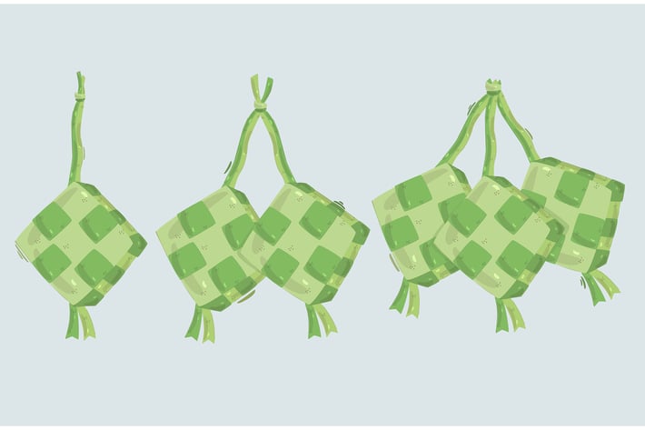 Traditional Ketupat Illustration