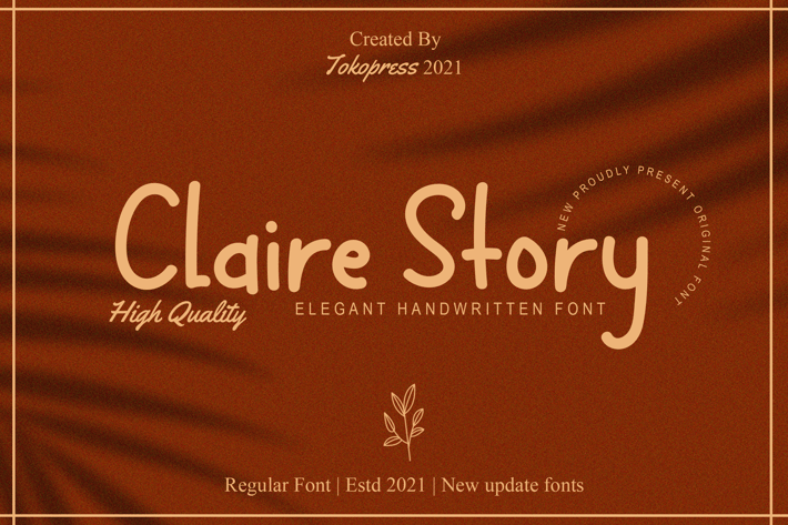 Claire Story - Girly Handwriting font