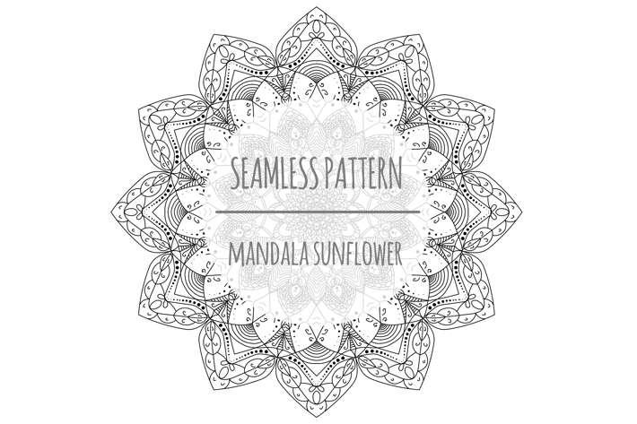 Mandala Sunflower – Seamless Pattern