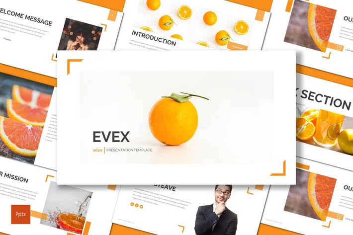 Evex - Orange Powerpoint Template