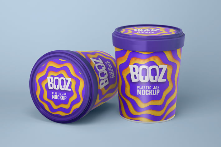 Realistic Ice Cream Cups Mockup