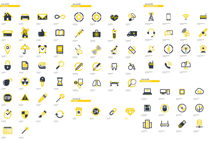 300+ Flat Icons Package