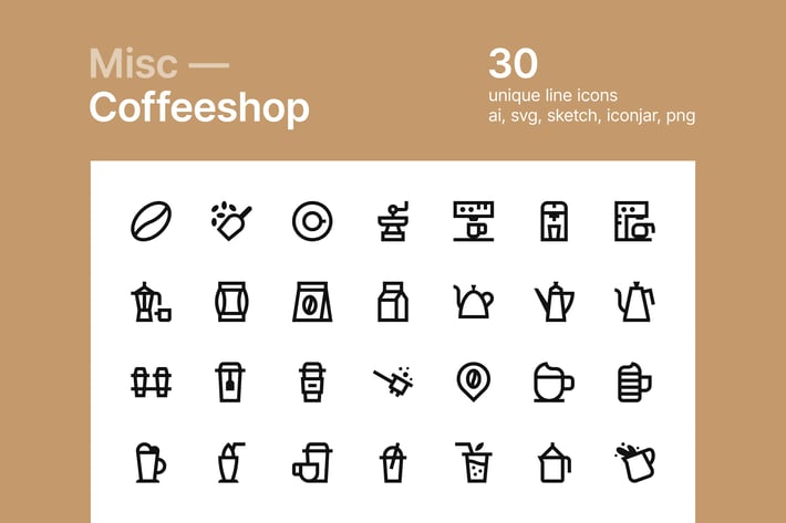 Coffee shop icons