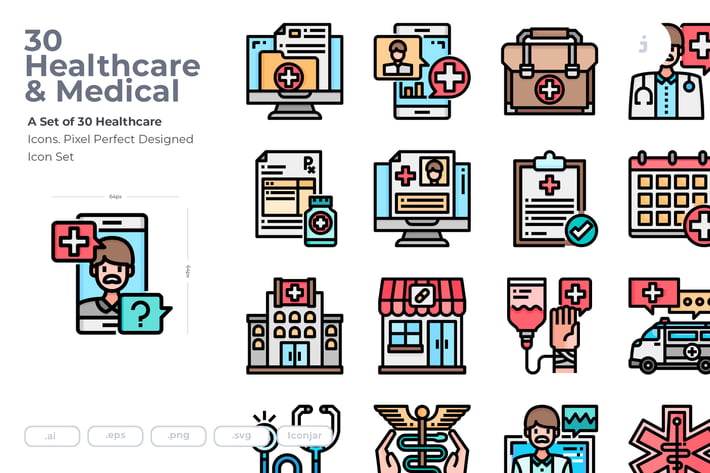30 Healthcare Icons