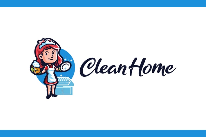 Clean Home - Maid Service and Housekeeping Logo