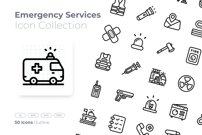 Emergency Service Outline Icon