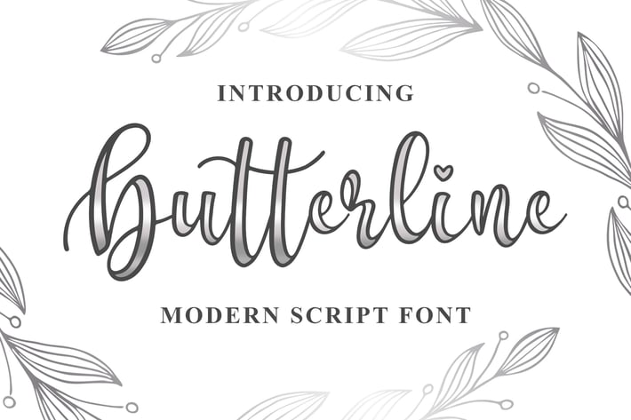 Butterline - Modern Script Font