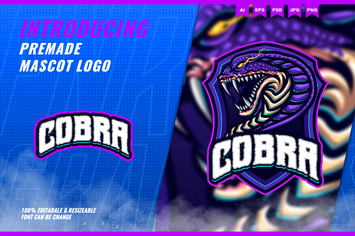 Cobra Jormungan monster - Mascot Esport Logo
