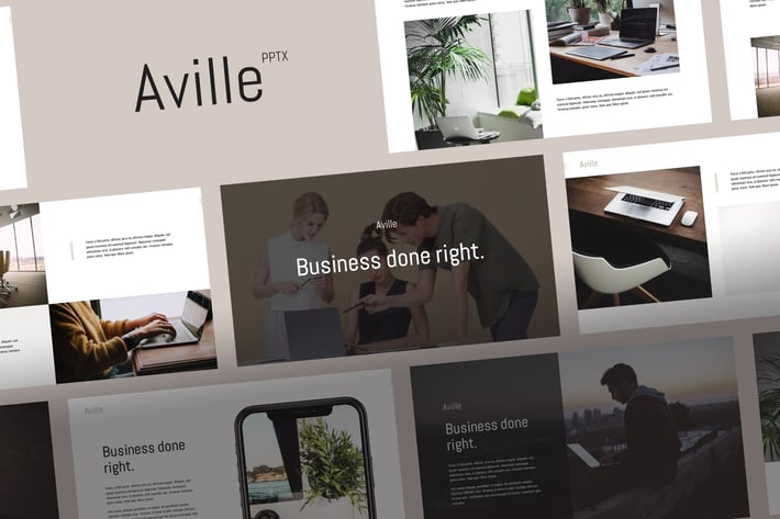 AVILLE -  Minimal Powerpoint Template