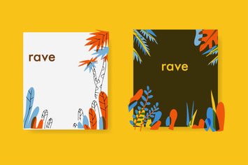 Blank paper tropical template.
