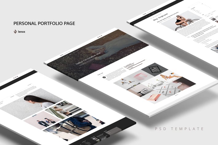 Lenox Personal Portfolio PSD Template