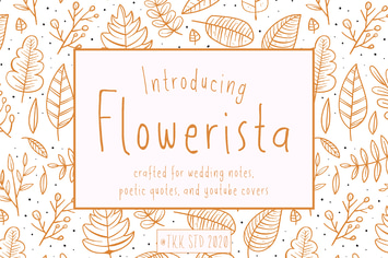 Flowerista - girly handwriting floral style