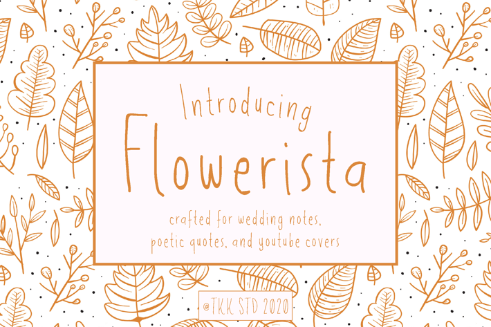 Flowerista - girly handwriting floral style