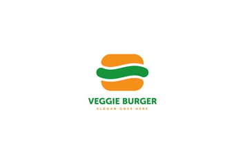 Veggie Burger Logo Template