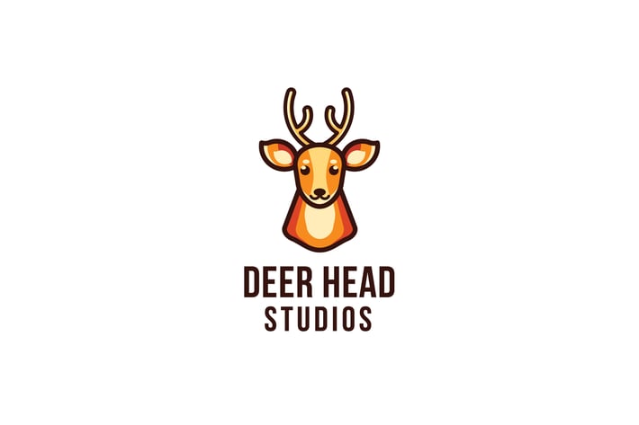 Deer Head Studio Logo Template