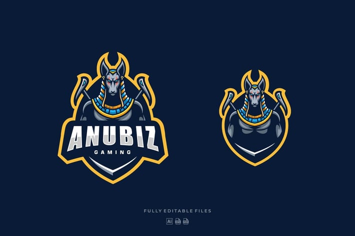 Anubis Sports and E-sports Style Logo Template
